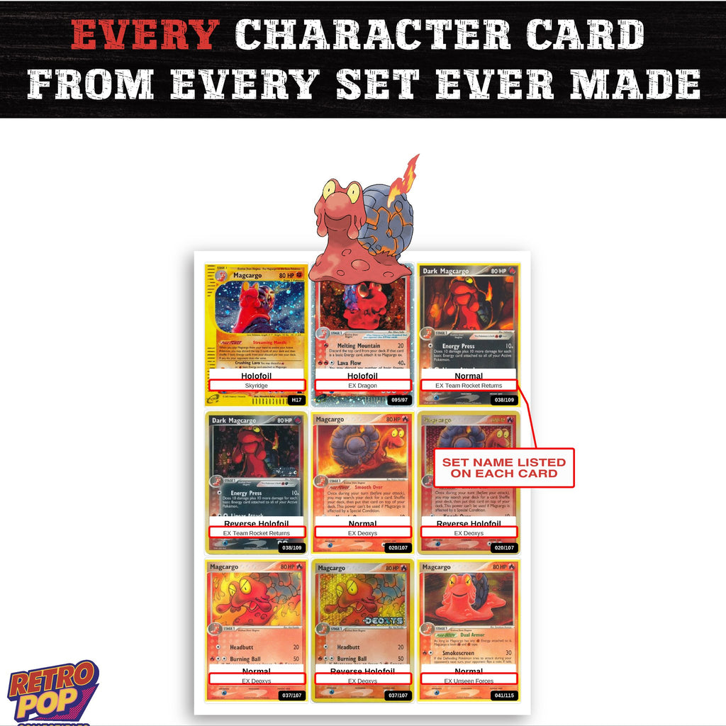 Magcargo card collection preview - every set Magcargo appears in