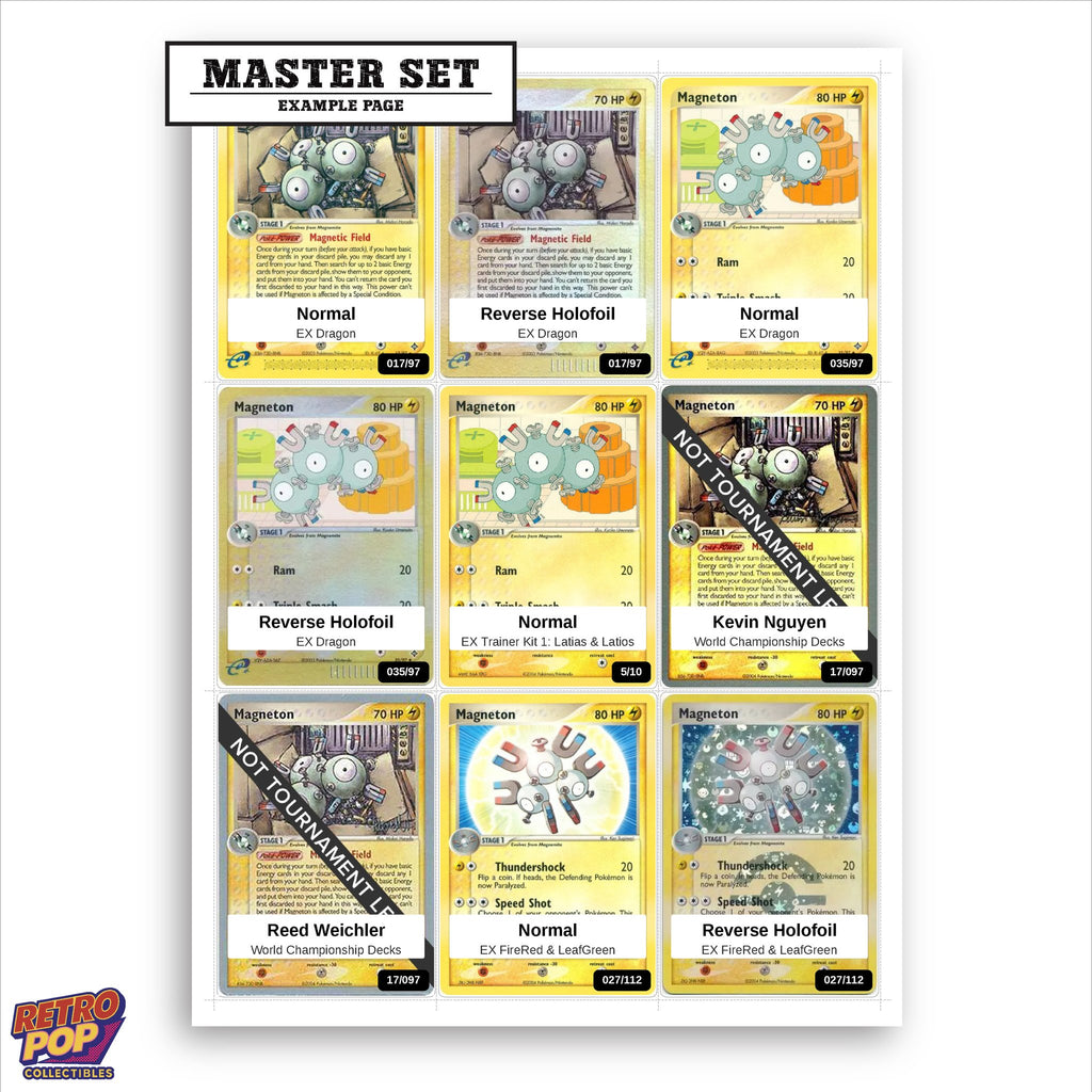 Printed Magneton Pokemon placeholders in binder - real photo 1