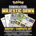 Majestic Dawn Pokemon binder placeholders printable PDF - includes Glaceon Lv.X