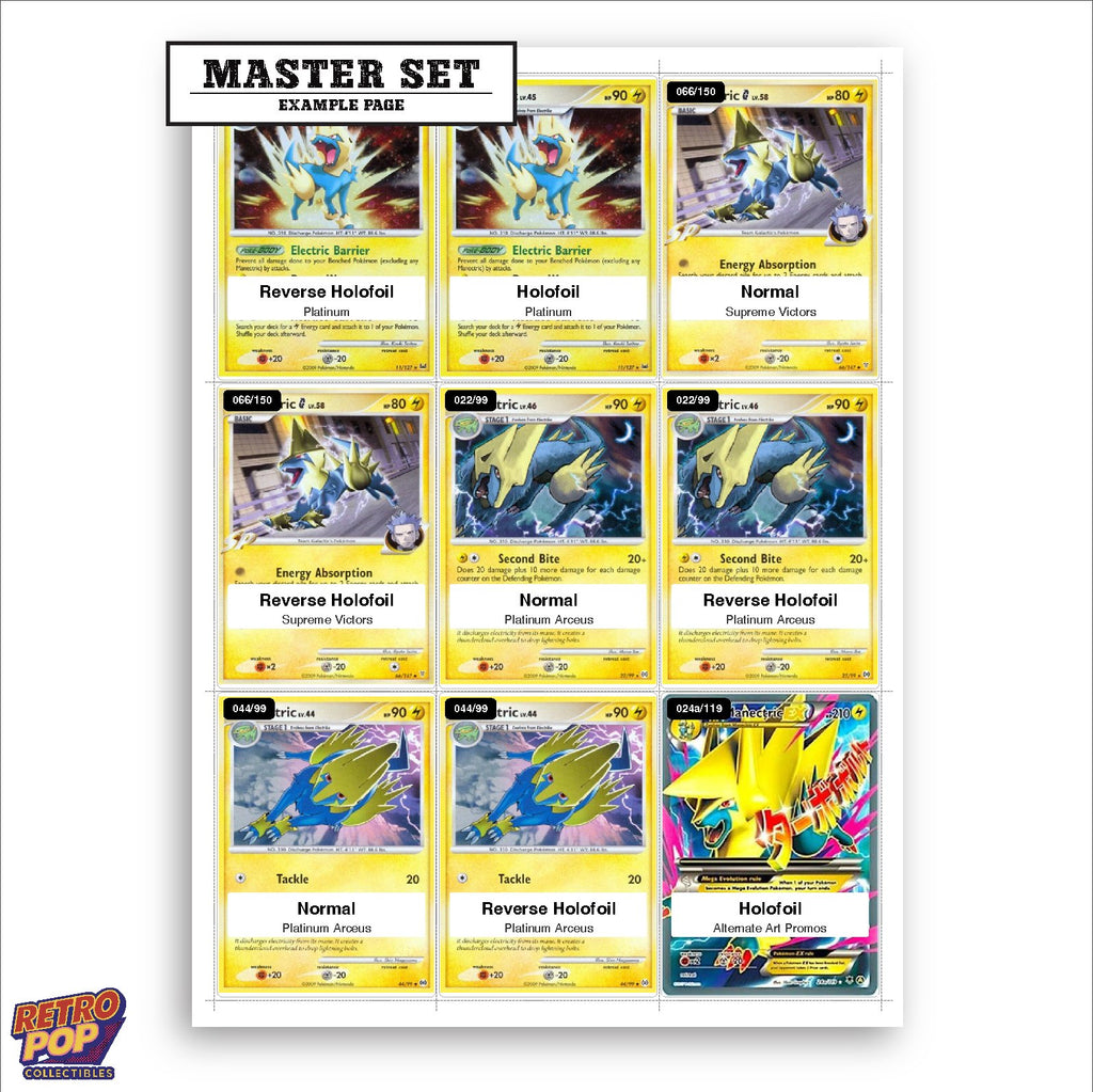 Printed Manectric Pokemon placeholders in binder - real photo 1