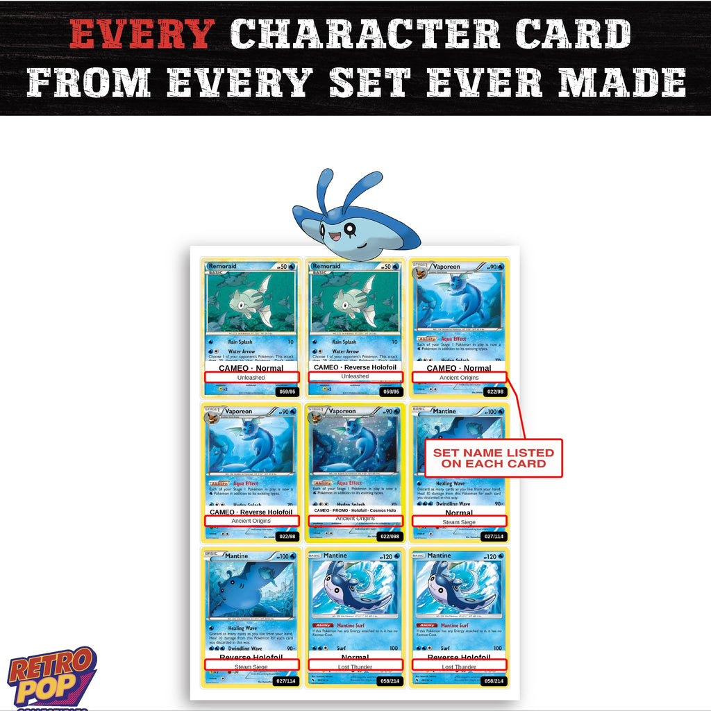 Mantyke card collection preview - every set Mantyke appears in
