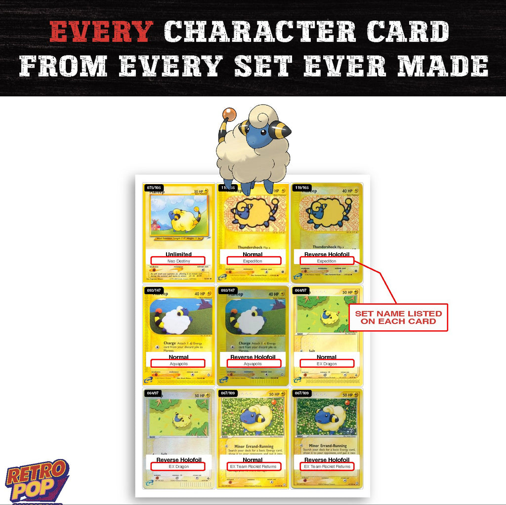 Mareep card collection preview - every set Mareep appears in