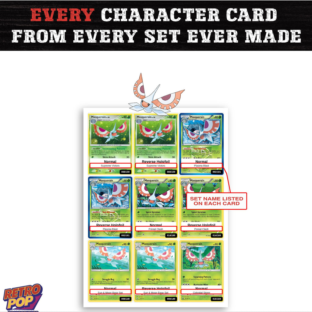 Masquerain card collection preview - every set Masquerain appears in