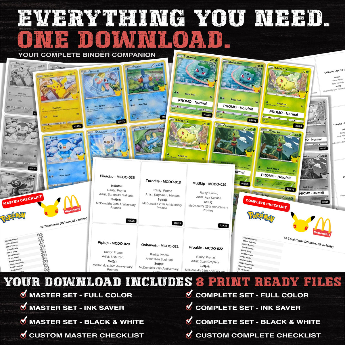 Everything included in the McDonald's 25th Anniversary Promos placeholder download - 8 PDF files