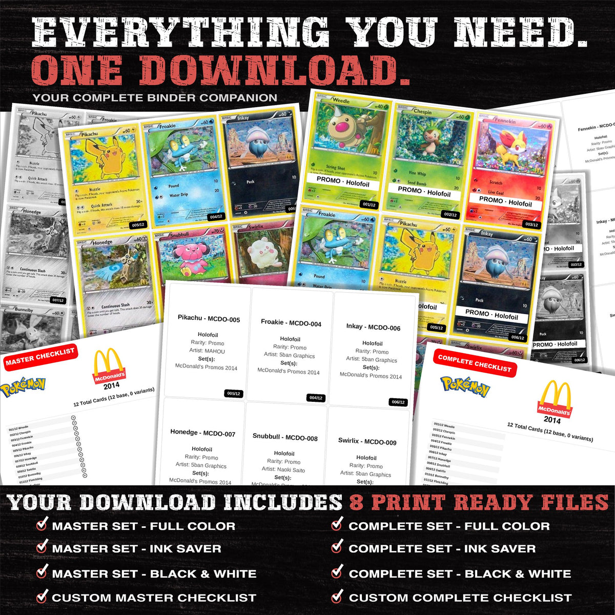 Everything included in the McDonald's Promos 2014 placeholder download - 8 PDF files