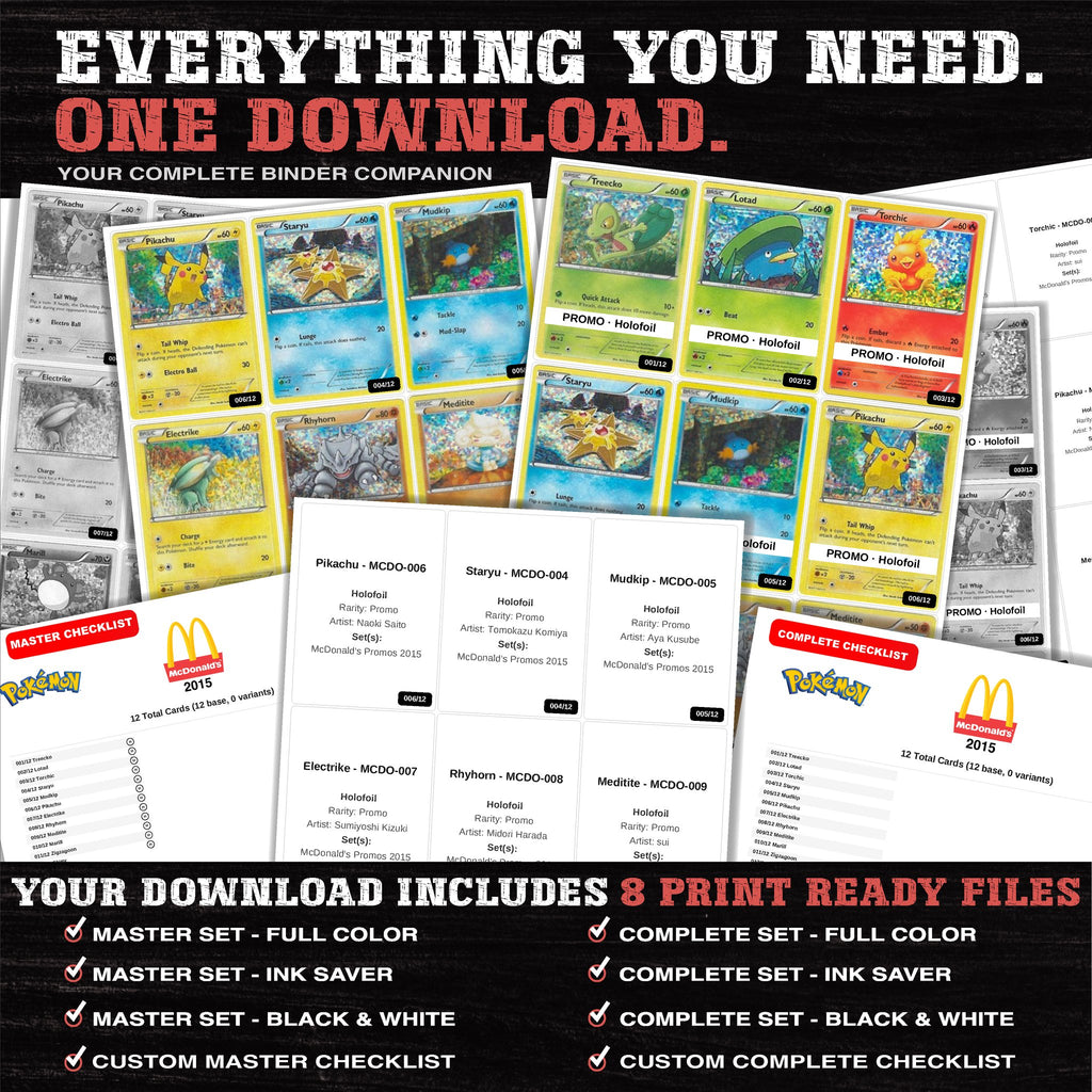 Everything included in the McDonald's Promos 2015 placeholder download - 8 PDF files