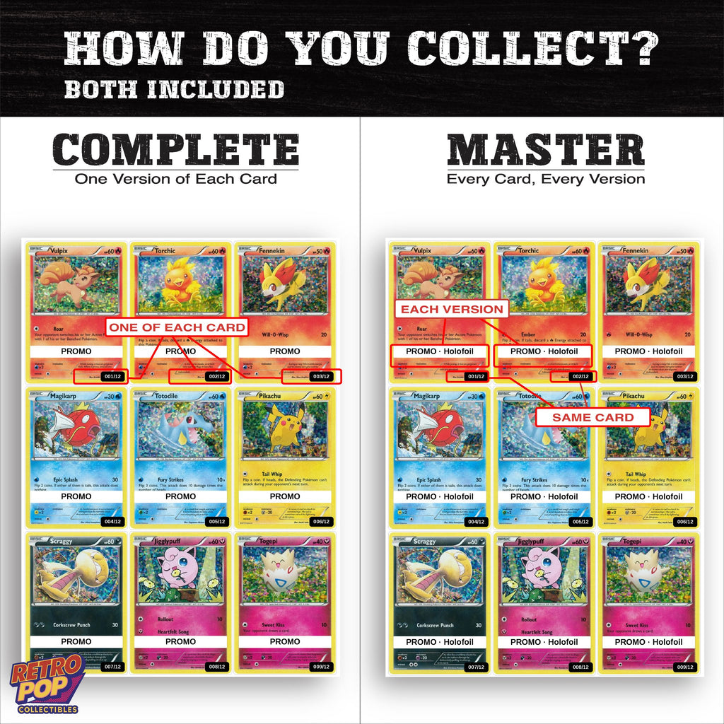 Complete Set vs Master Set versions of McDonald's Promos 2016 binder placeholders