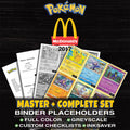 McDonald's Promos 2017 Pokemon binder placeholders printable PDF - includes Rowlet
