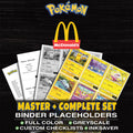 McDonald's Promos 2022 Pokemon binder placeholders printable PDF - includes Pikachu