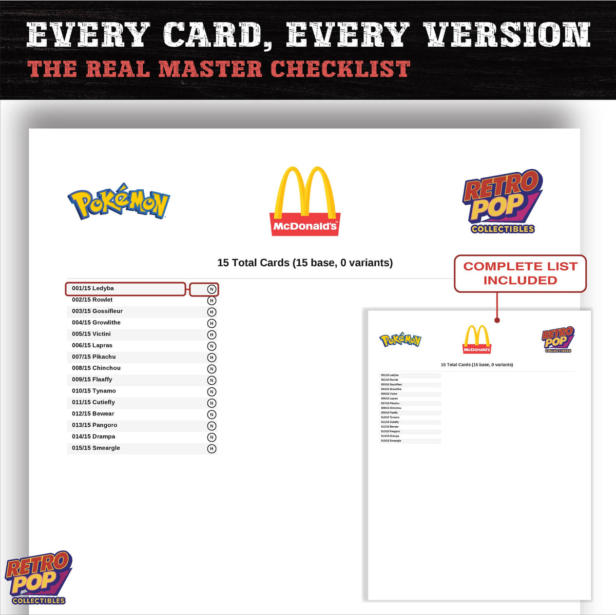 McDonald's Promos 2022 Pokemon card checklist PDF preview