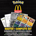 McDonald's Promos 2024 Pokemon binder placeholders printable PDF - includes Charizard