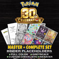 30th Celebration Pokemon binder placeholders printable PDF - includes Mew ex - 158/128