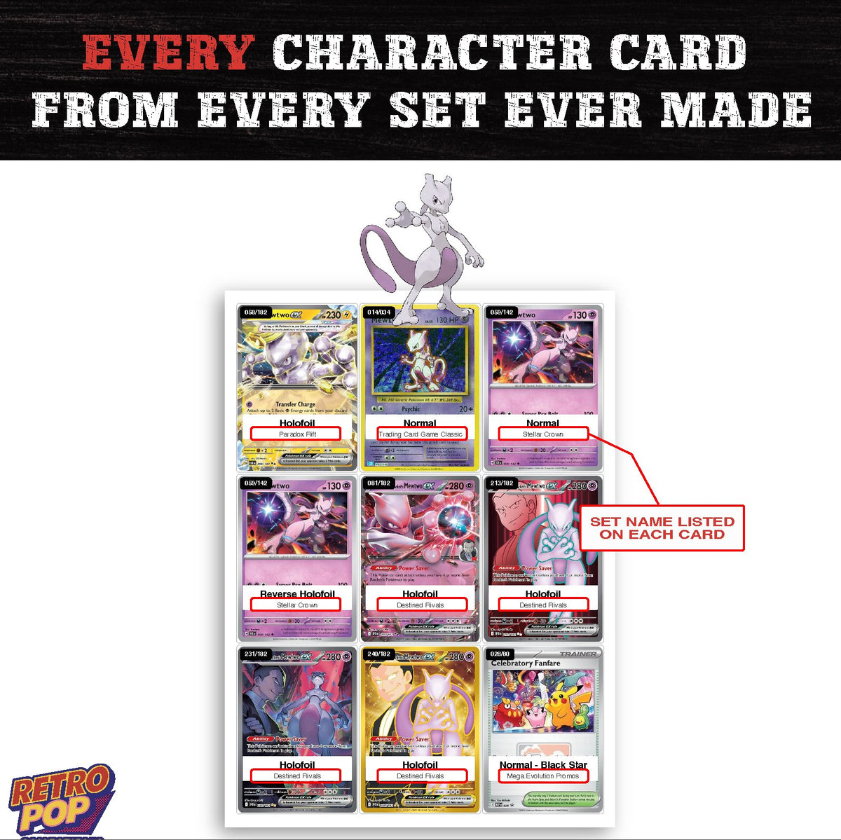 Mewtwo card collection preview - every set Mewtwo appears in