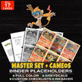 Every Monferno Pokemon card ever made - master set binder placeholders with Monferno