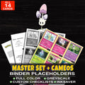 Every Morelull Pokemon card ever made - master set binder placeholders with Morelull