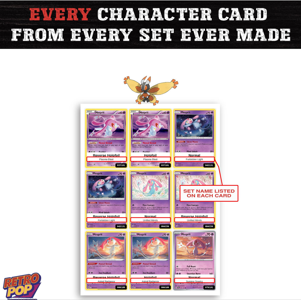 Mothim card collection preview - every set Mothim appears in