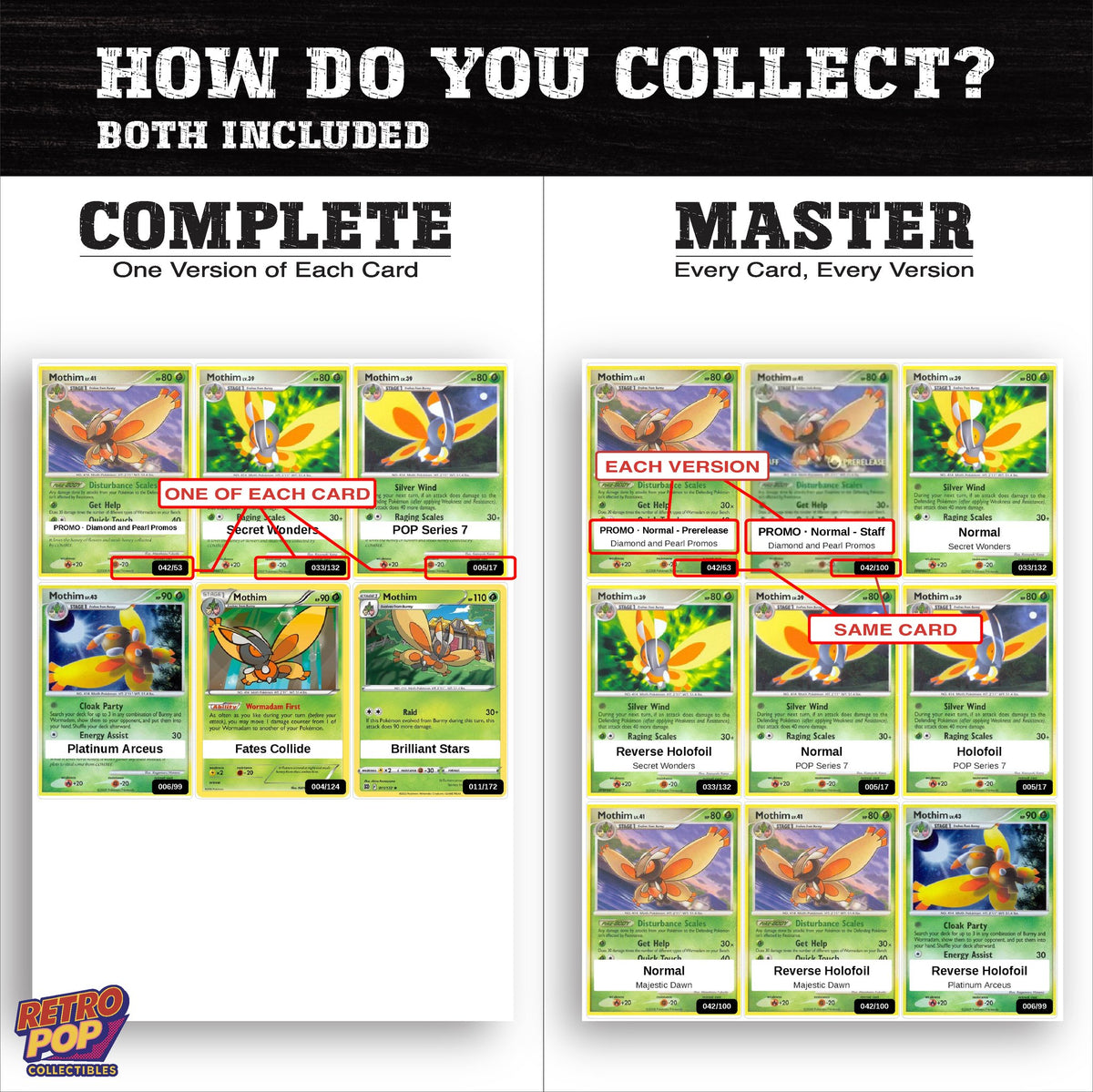 Complete Set vs Master Set versions of the Mothim binder placeholders