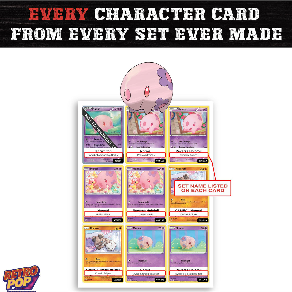 Munna card collection preview - every set Munna appears in