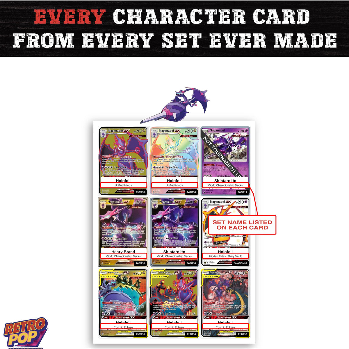 Naganadel card collection preview - every set Naganadel appears in