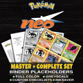 Neo Destiny Pokemon binder placeholders printable PDF - includes Shining Tyranitar