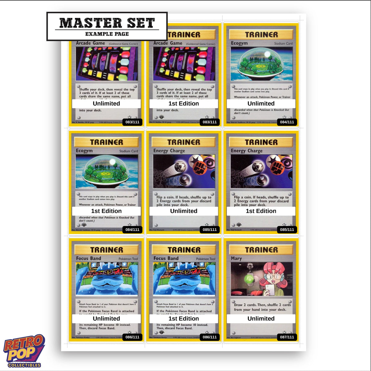 Printed Neo Genesis placeholders in binder - real photo 3