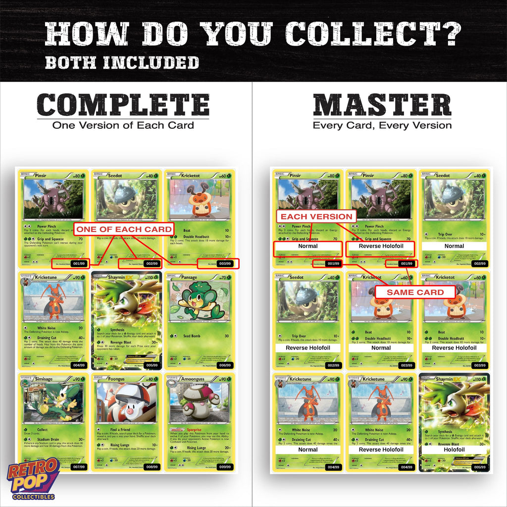 Complete Set vs Master Set versions of Next Destinies binder placeholders