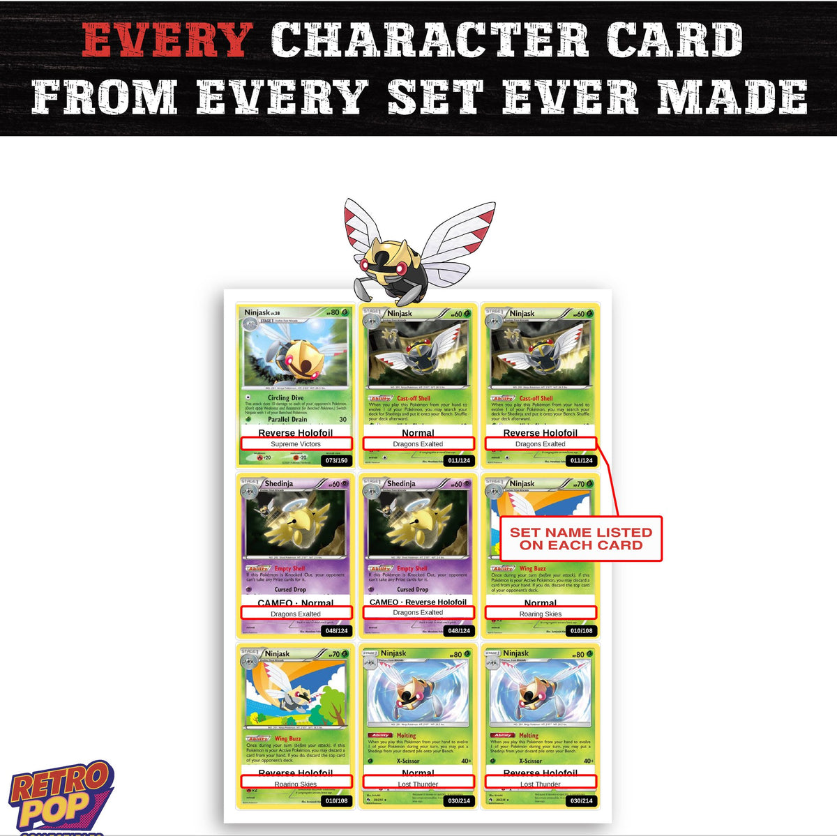 Ninjask card collection preview - every set Ninjask appears in