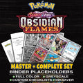 Obsidian Flames Pokemon binder placeholders printable PDF - includes Charizard ex
