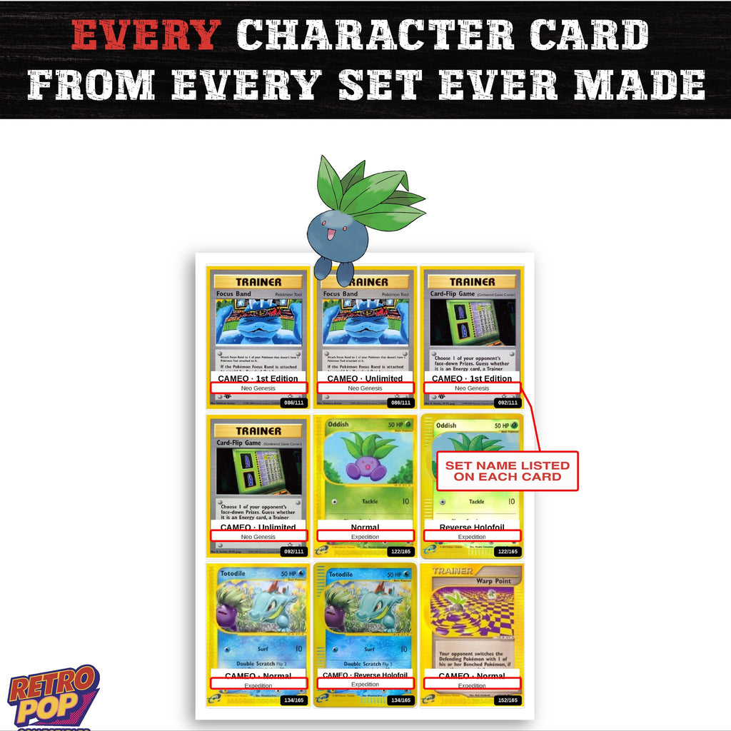 Oddish card collection preview - every set Oddish appears in