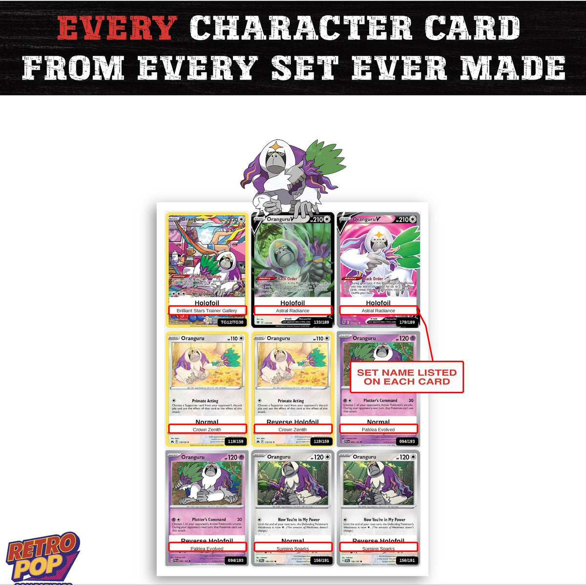Oranguru card collection preview - every set Oranguru appears in