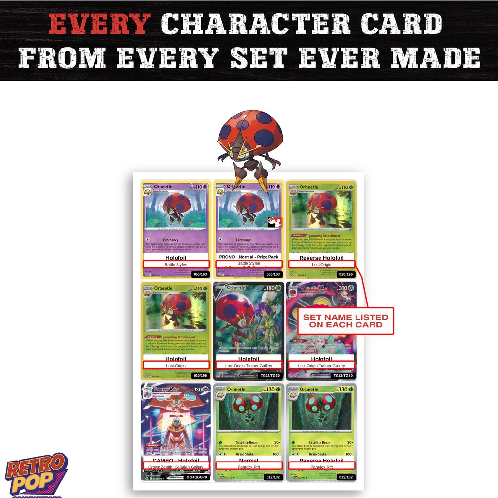 Orbeetle card collection preview - every set Orbeetle appears in