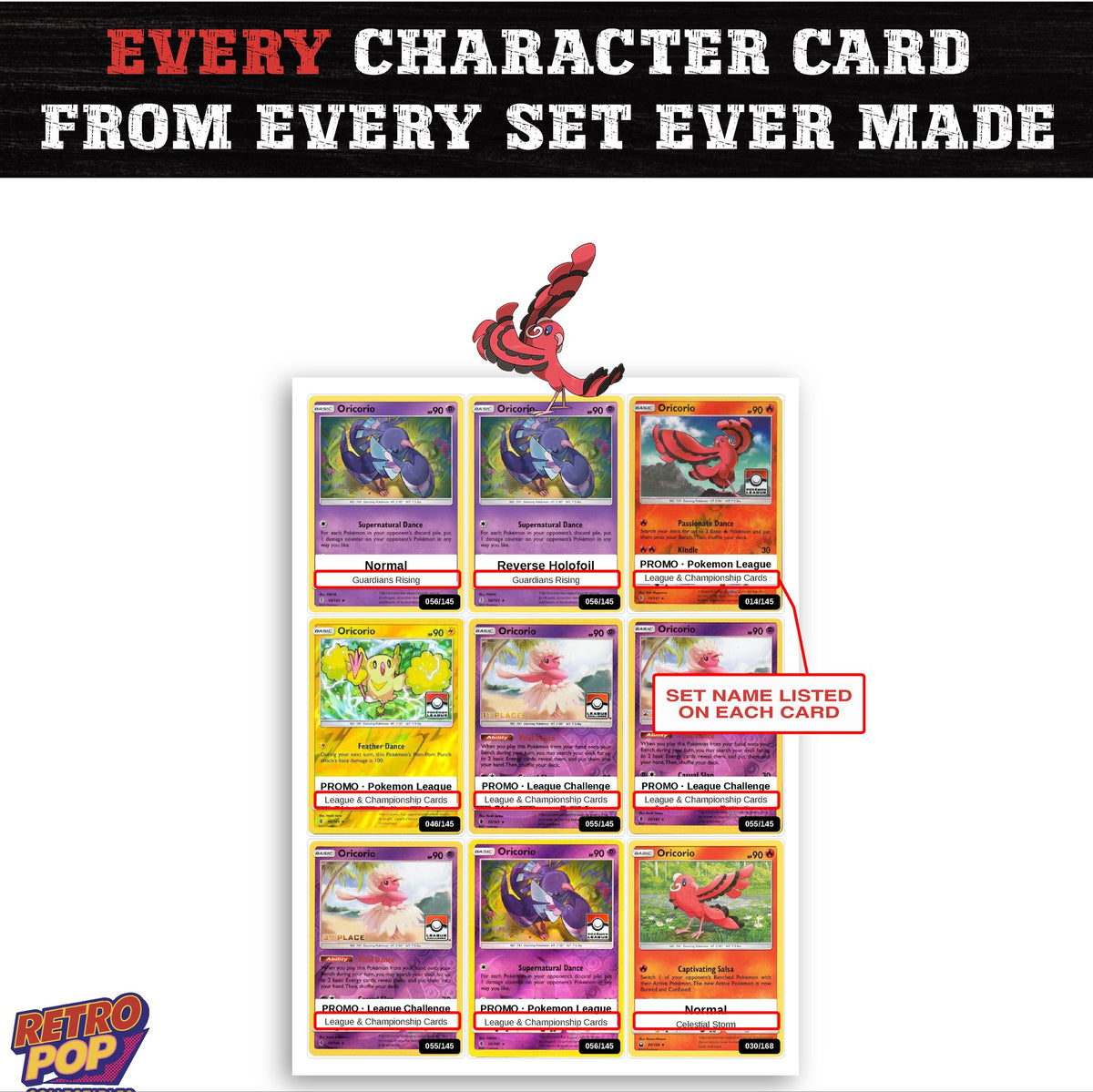 Oricorio card collection preview - every set Oricorio appears in