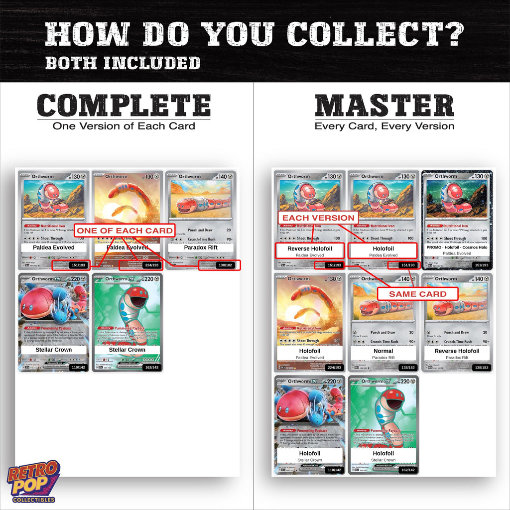 Complete Set vs Master Set versions of the Orthworm binder placeholders