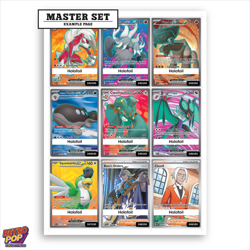 Printed Paldea Evolved placeholders in binder - real photo 1