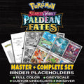 Paldean Fates Pokemon binder placeholders printable PDF - includes Mew ex
