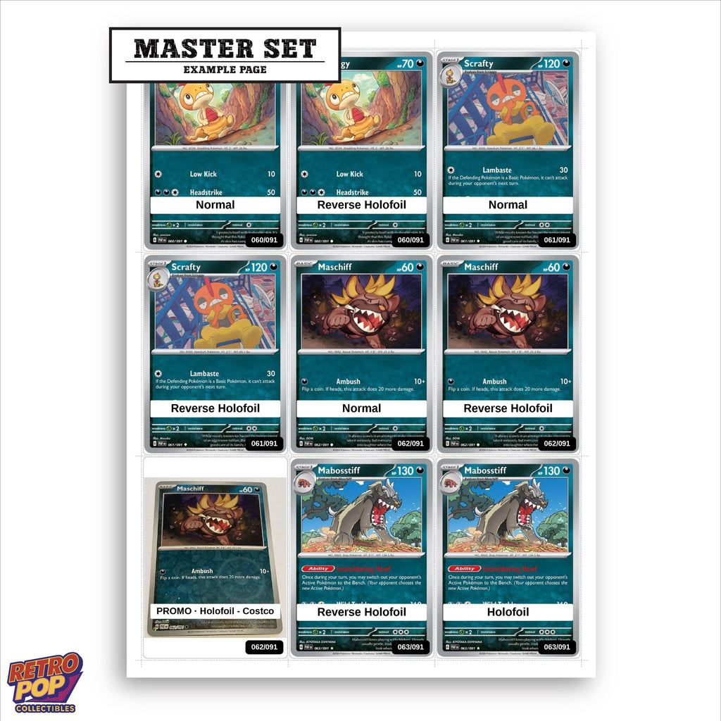 Printed Paldean Fates placeholders in binder - real photo 1