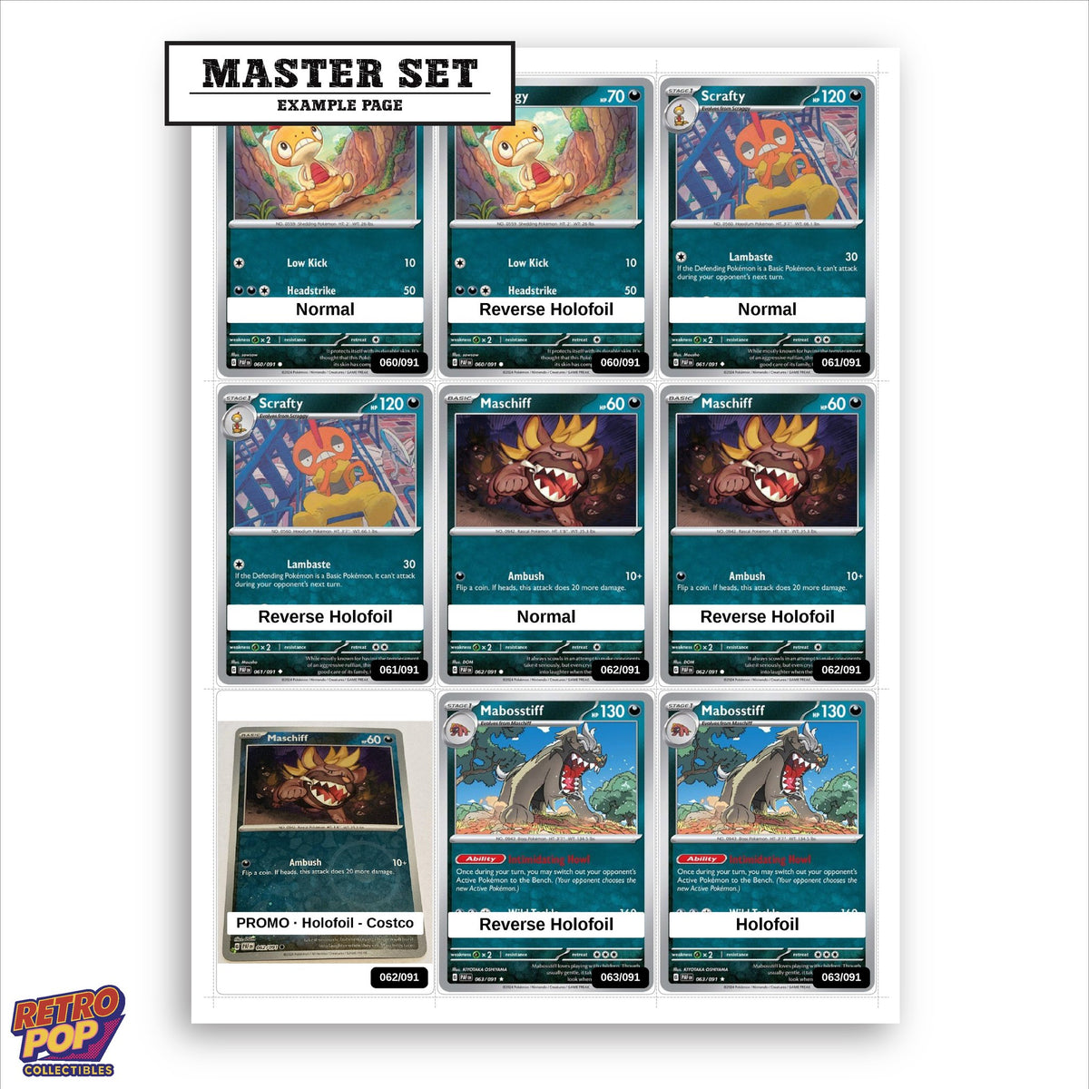 Printed Paldean Fates placeholders in binder - real photo 1