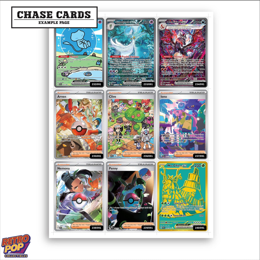 Printed Paldean Fates placeholders in binder - real photo 2