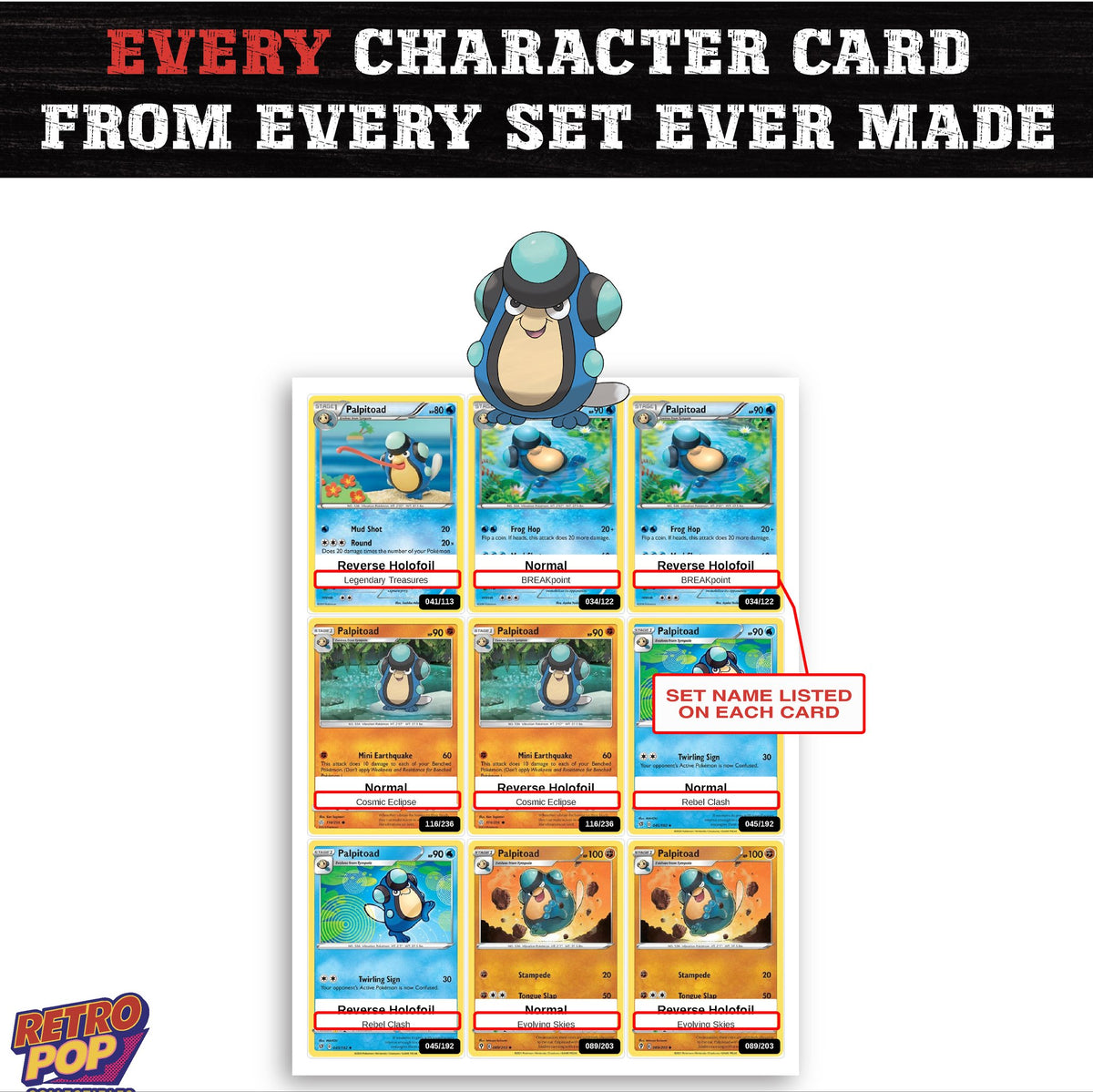 Palpitoad card collection preview - every set Palpitoad appears in