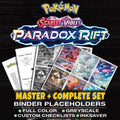 Paradox Rift Pokemon binder placeholders printable PDF - includes Groudon