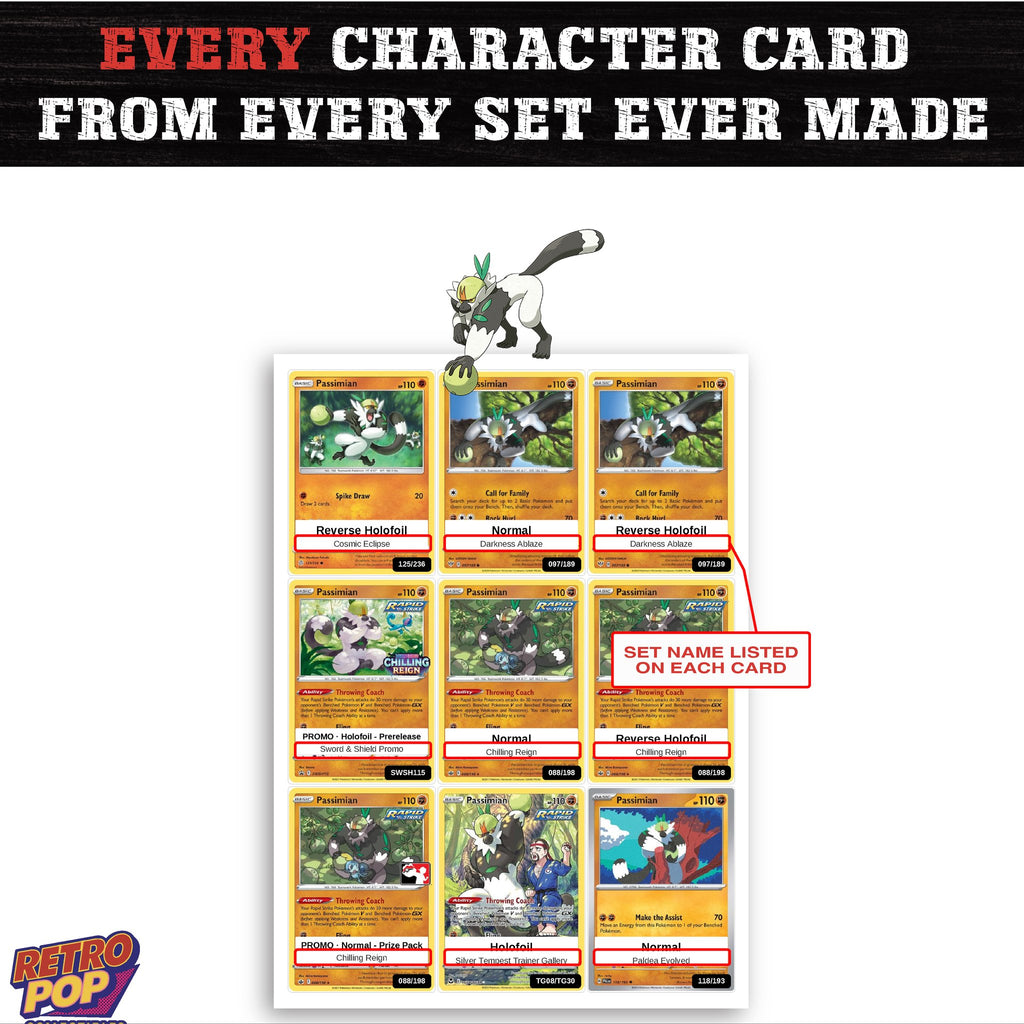 Passimian card collection preview - every set Passimian appears in