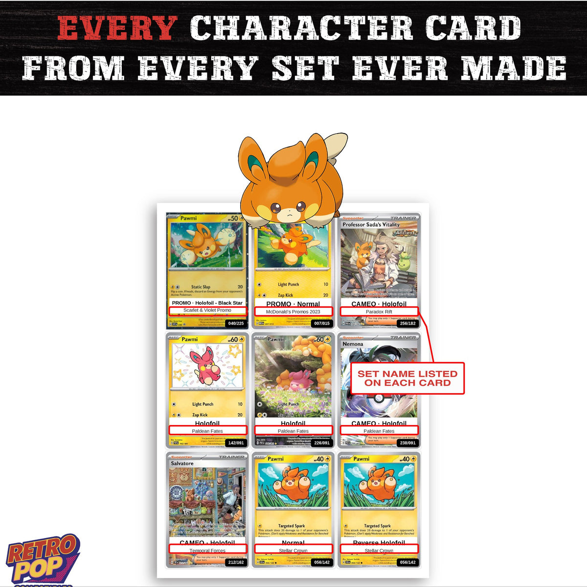Pawmi card collection preview - every set Pawmi appears in