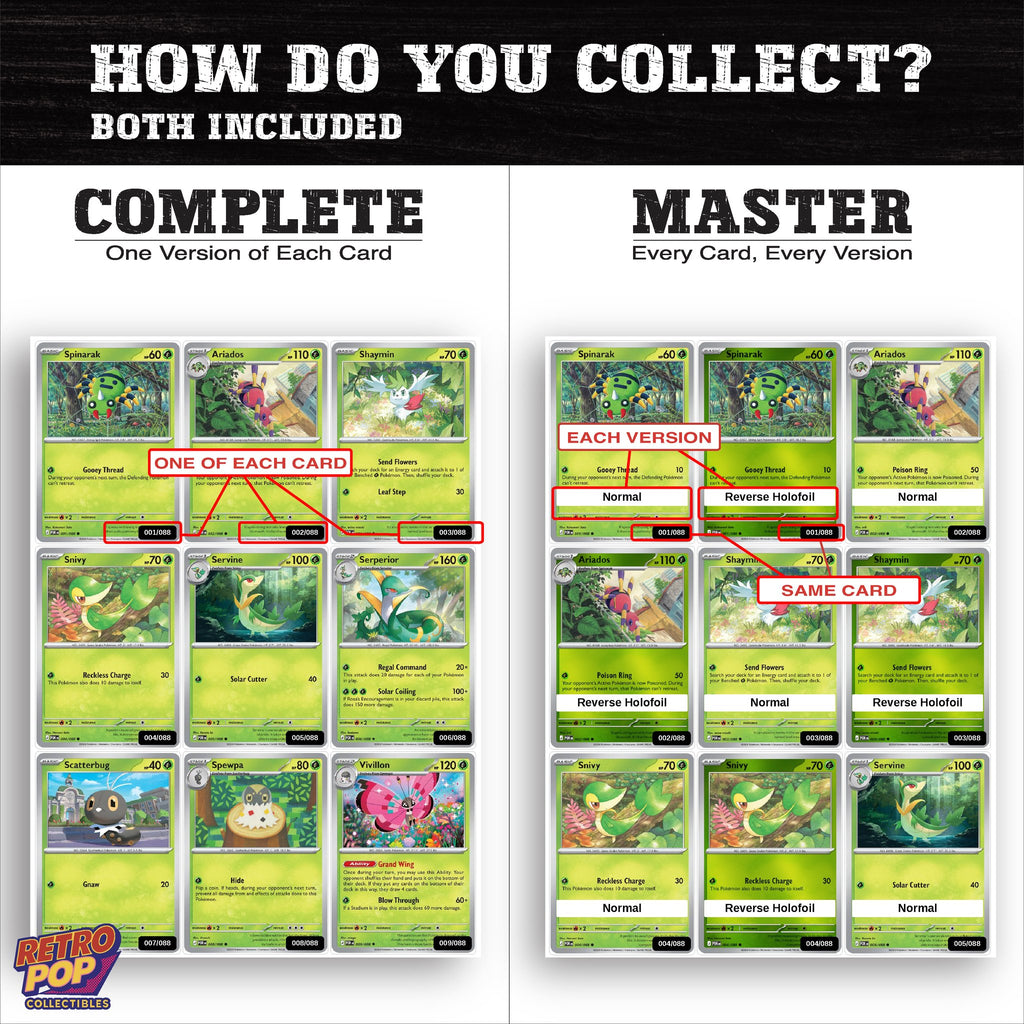 Complete Set vs Master Set versions of Perfect Order binder placeholders