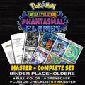Phantasmal Flames Pokemon binder placeholders printable PDF - includes Mega Charizard X ex