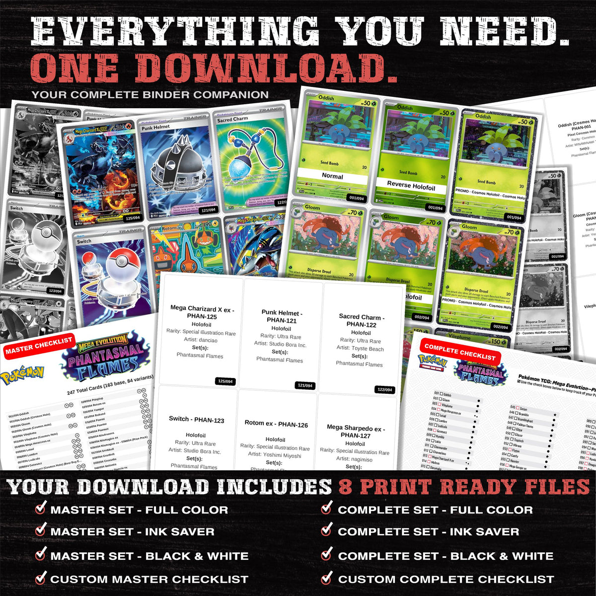 Everything included in the Phantasmal Flames placeholder download - 8 PDF files