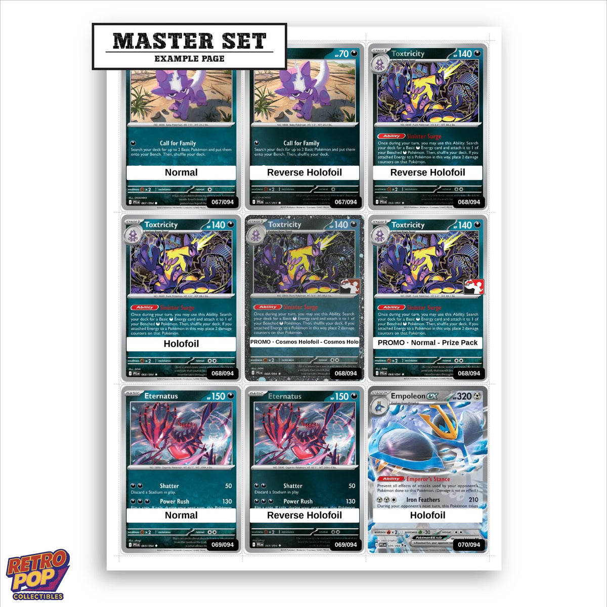 Printed Phantasmal Flames placeholders in binder - real photo 1