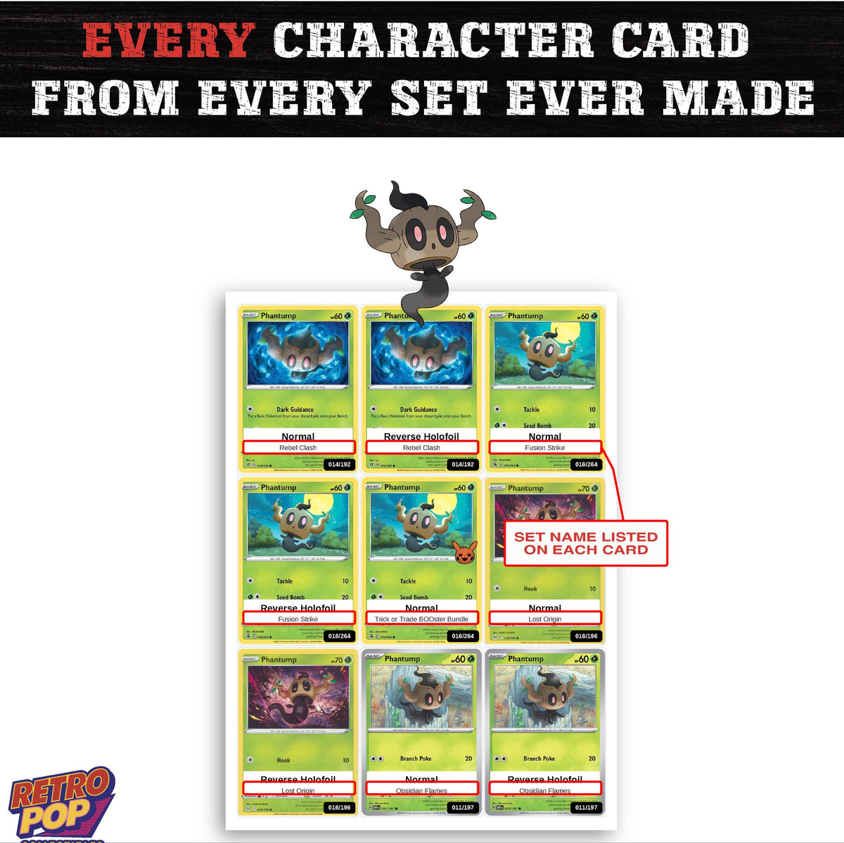 Phantump card collection preview - every set Phantump appears in