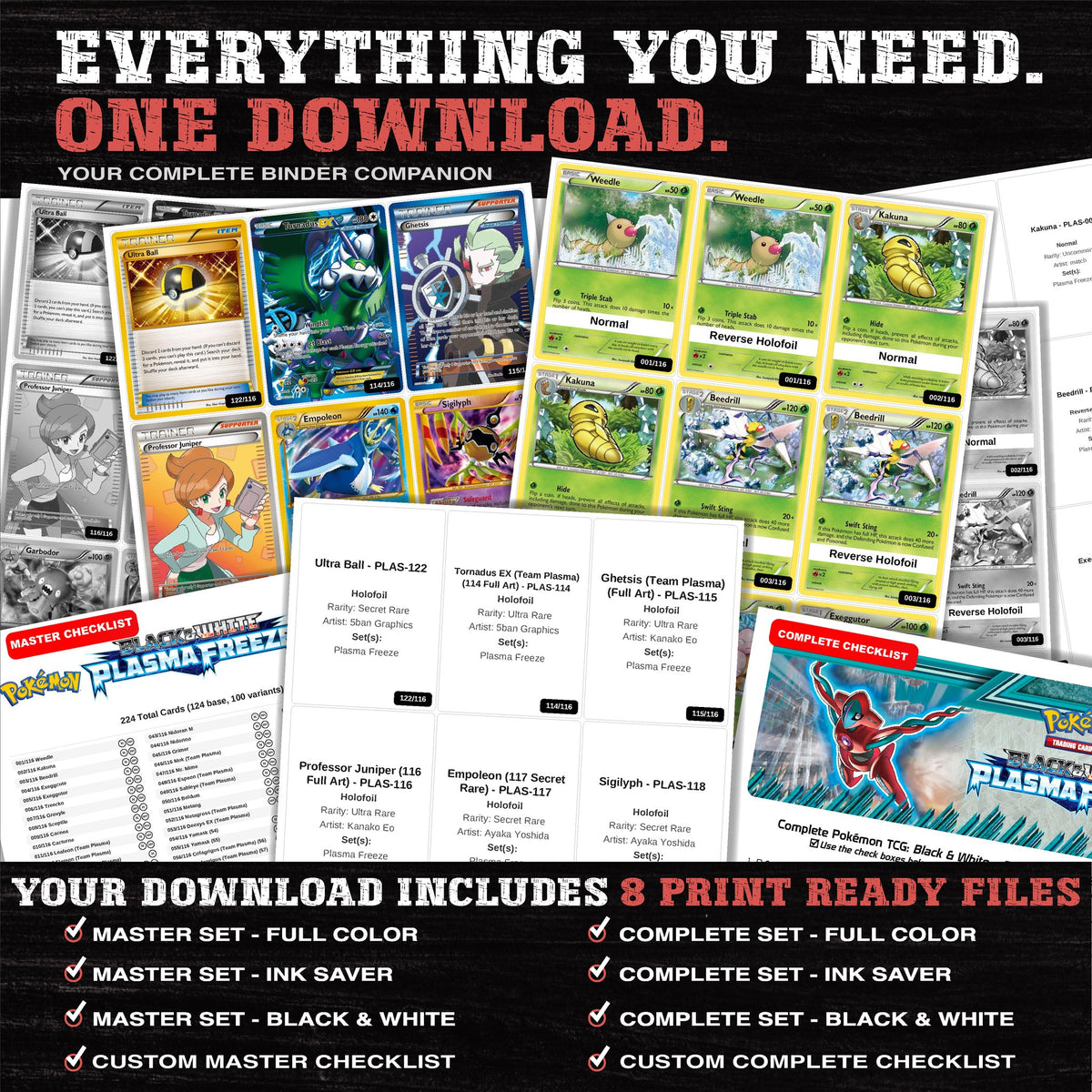 Everything included in the Plasma Freeze placeholder download - 8 PDF files
