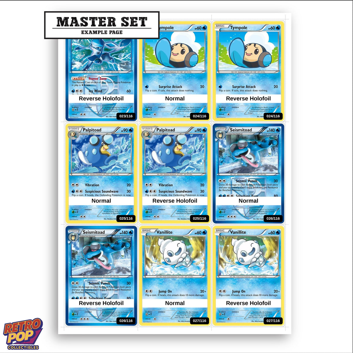 Printed Plasma Freeze placeholders in binder - real photo 3