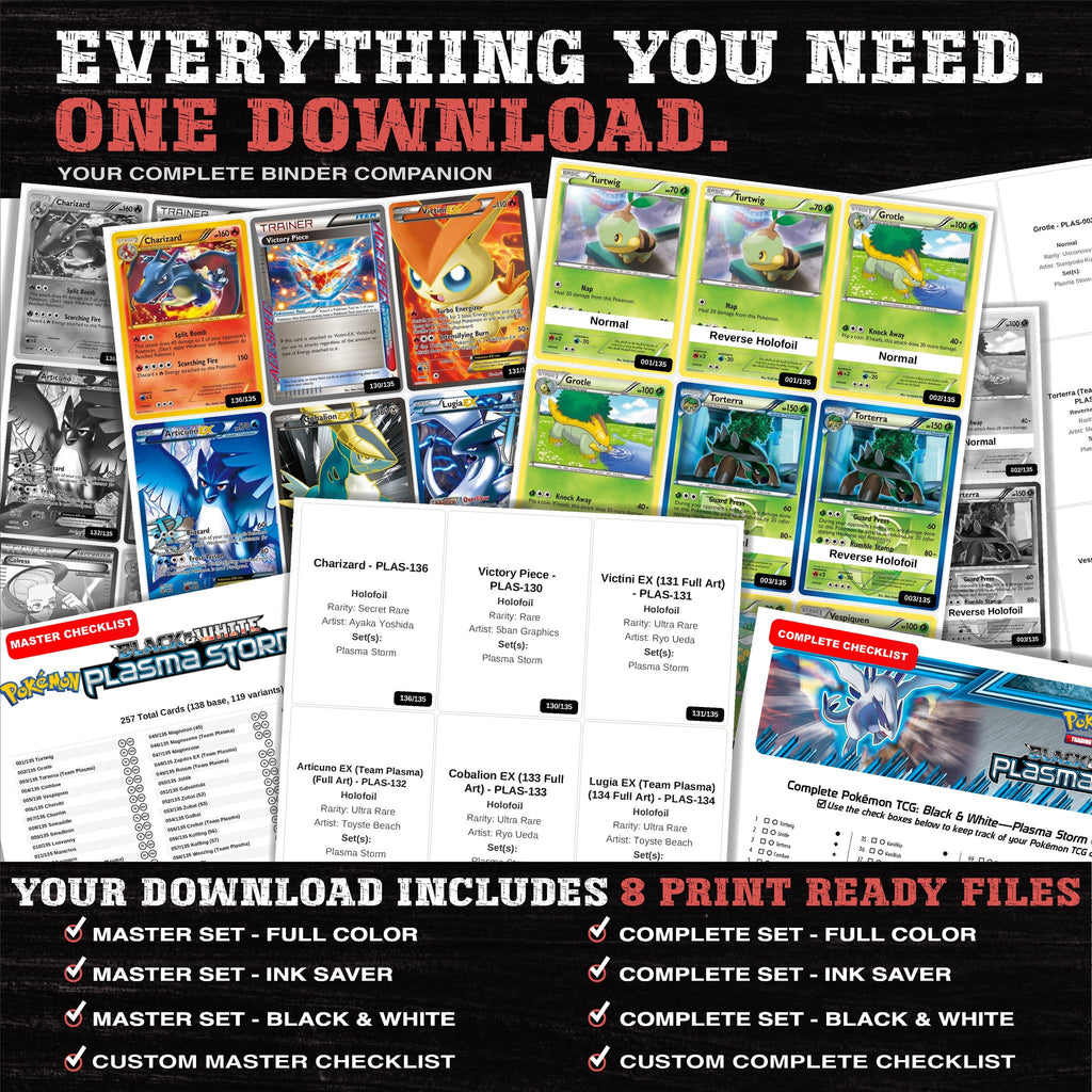 Everything included in the Plasma Storm placeholder download - 8 PDF files
